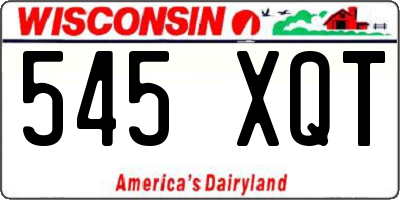 WI license plate 545XQT