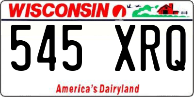WI license plate 545XRQ