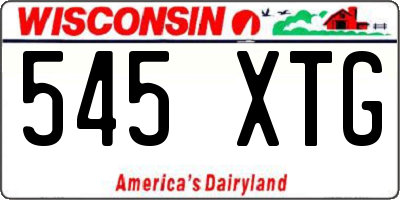 WI license plate 545XTG