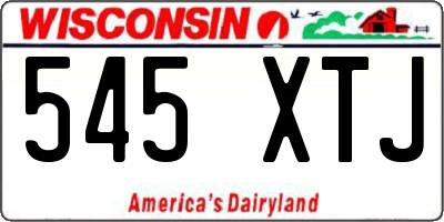 WI license plate 545XTJ