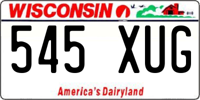 WI license plate 545XUG