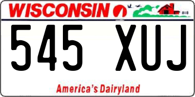 WI license plate 545XUJ