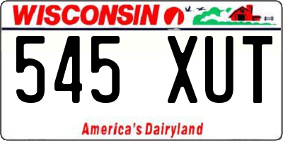WI license plate 545XUT