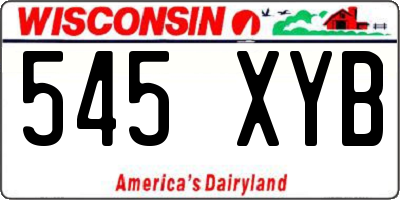 WI license plate 545XYB