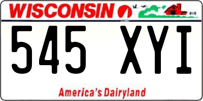 WI license plate 545XYI