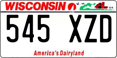 WI license plate 545XZD
