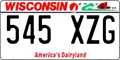 WI license plate 545XZG