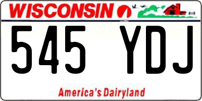 WI license plate 545YDJ