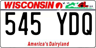 WI license plate 545YDQ