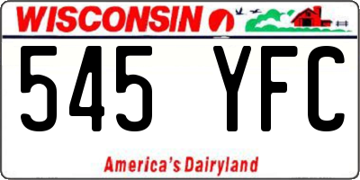 WI license plate 545YFC