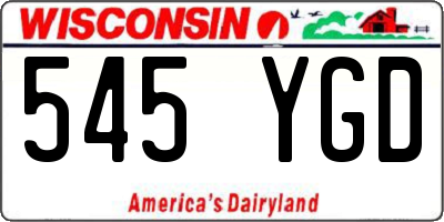 WI license plate 545YGD