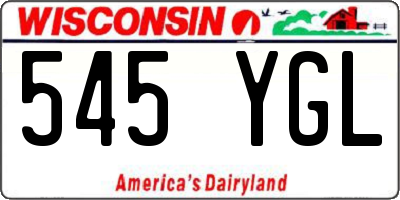 WI license plate 545YGL