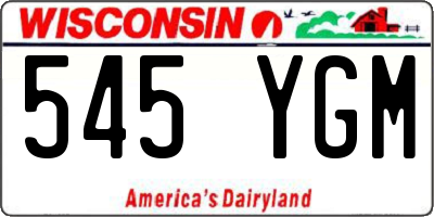 WI license plate 545YGM