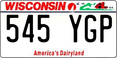WI license plate 545YGP