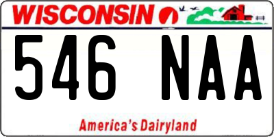 WI license plate 546NAA