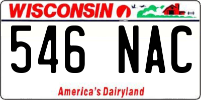 WI license plate 546NAC