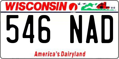 WI license plate 546NAD