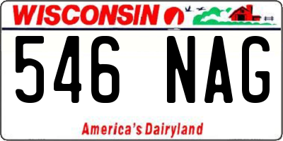 WI license plate 546NAG