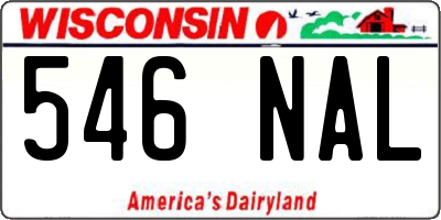 WI license plate 546NAL