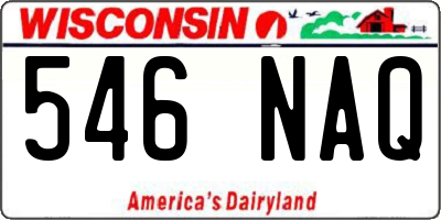 WI license plate 546NAQ