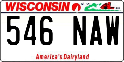 WI license plate 546NAW