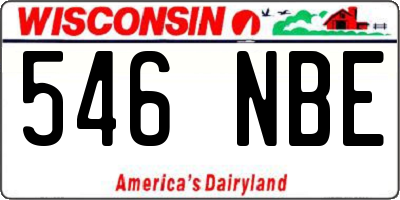 WI license plate 546NBE