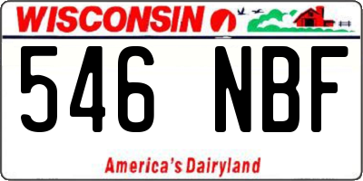 WI license plate 546NBF