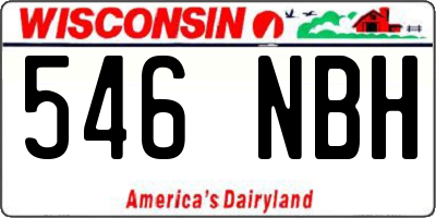 WI license plate 546NBH