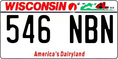 WI license plate 546NBN