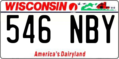 WI license plate 546NBY