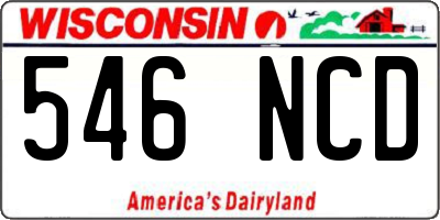 WI license plate 546NCD