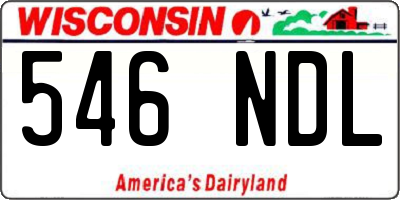 WI license plate 546NDL