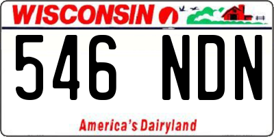 WI license plate 546NDN