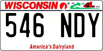 WI license plate 546NDY