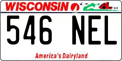 WI license plate 546NEL