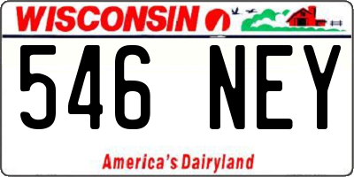 WI license plate 546NEY