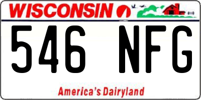 WI license plate 546NFG