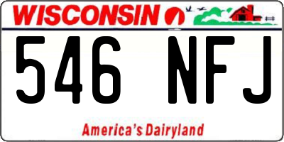 WI license plate 546NFJ