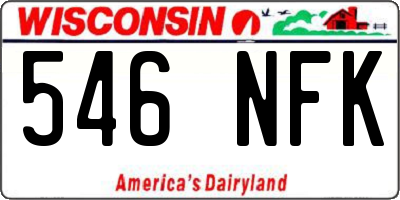 WI license plate 546NFK