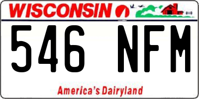 WI license plate 546NFM