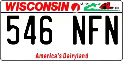 WI license plate 546NFN
