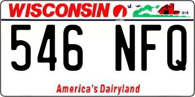 WI license plate 546NFQ