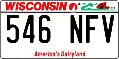 WI license plate 546NFV