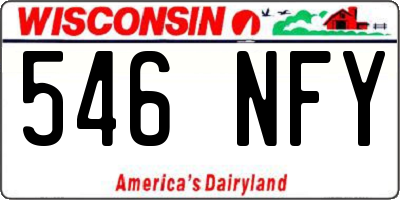WI license plate 546NFY
