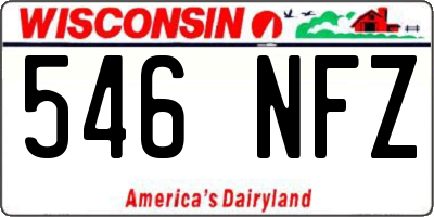 WI license plate 546NFZ