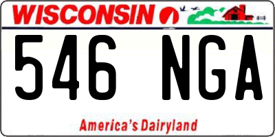 WI license plate 546NGA