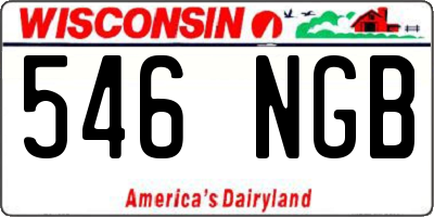 WI license plate 546NGB