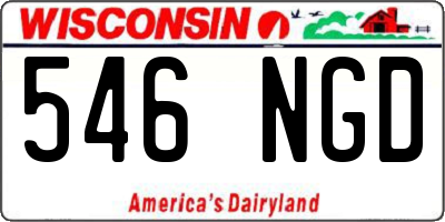WI license plate 546NGD
