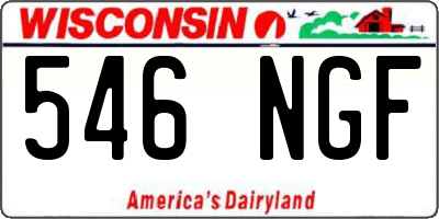WI license plate 546NGF