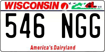 WI license plate 546NGG
